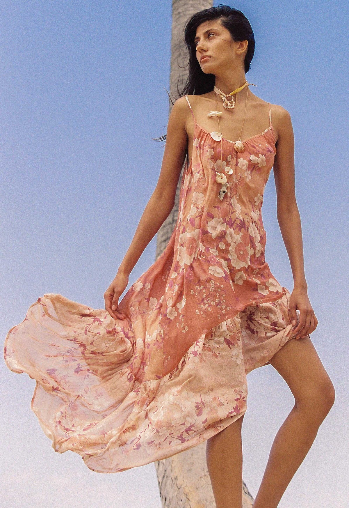 Spell Isola Strappy Dress Sunfade Pink
