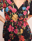 Spell Isola Blouse Midnight Bloom Black