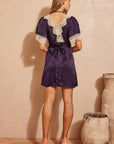 Spell Lasiandra Lace Mini Dress Deep Violet Purple