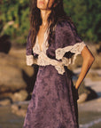 Spell Lasiandra Lace Mini Dress Deep Violet Purple