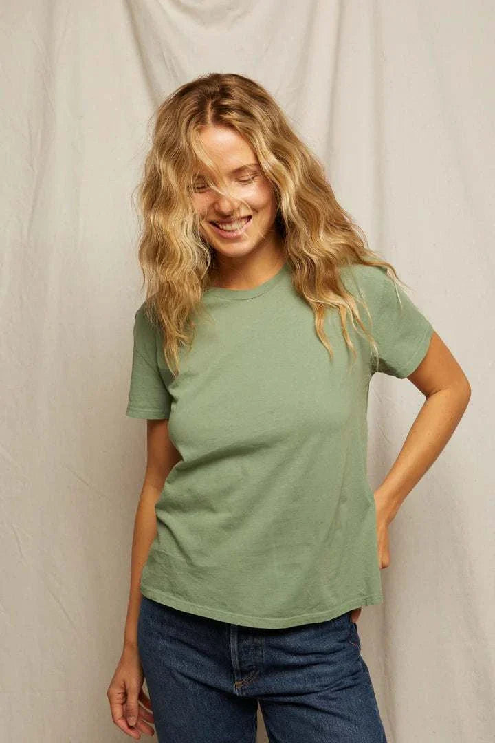 Perfectwhitetee Harley Short Sleeve Crew Neck Aloe