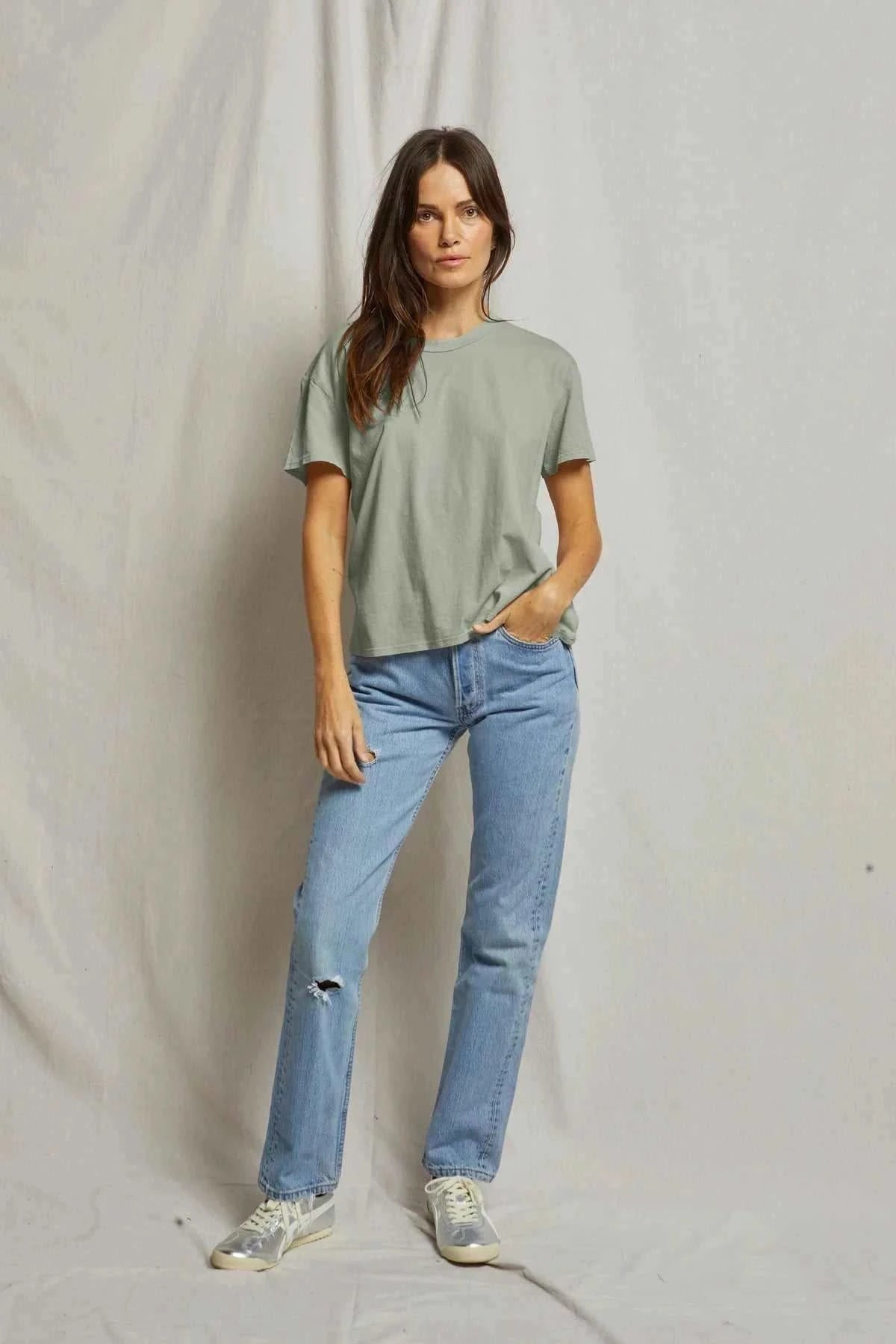 Perfectwhitetee Harley Crispy Lightweight Cotton Boxy Crew tee Paris Rain