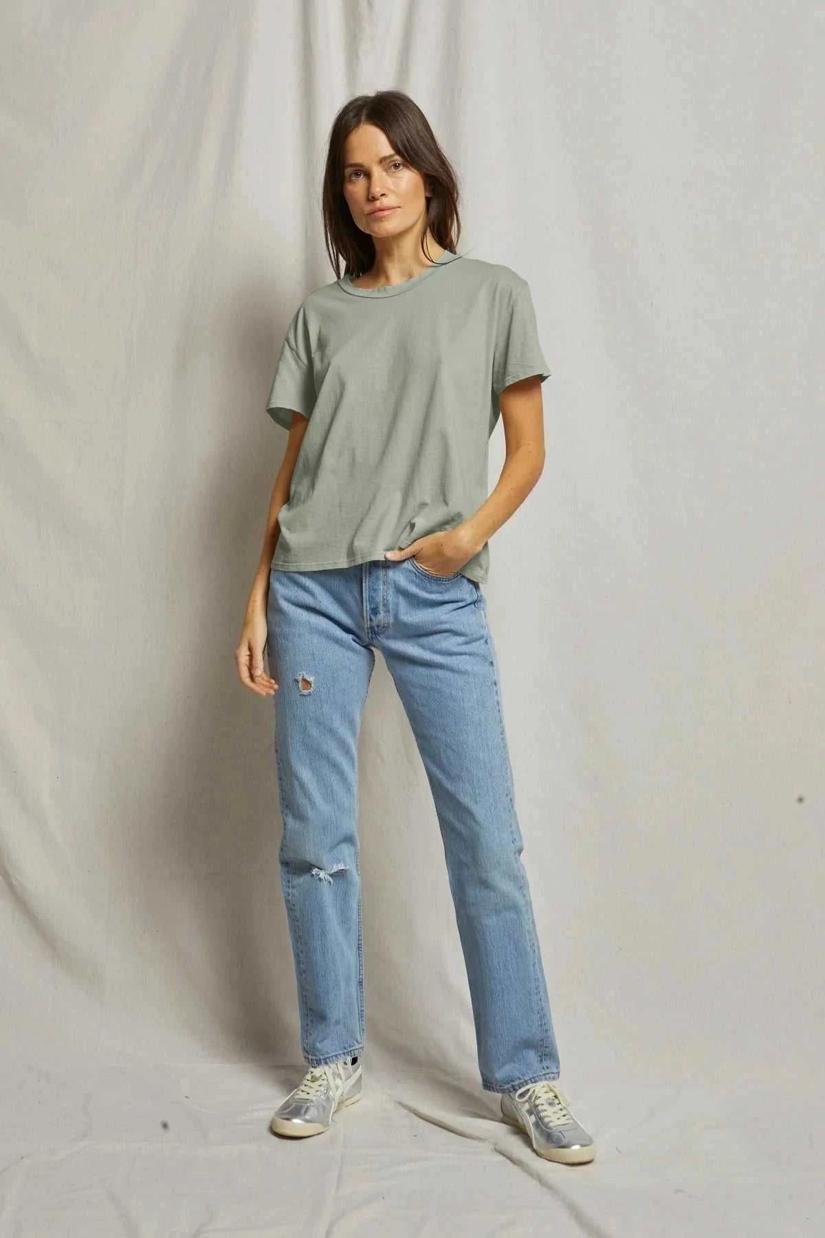 Perfectwhitetee Harley Crispy Lightweight Cotton Boxy Crew tee Paris Rain