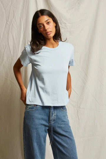 Perfectwhitetee Harley Cotton Boxy Crew Sky Blue