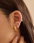 Murkani Cosmic Love Huggie White Topaz Gold