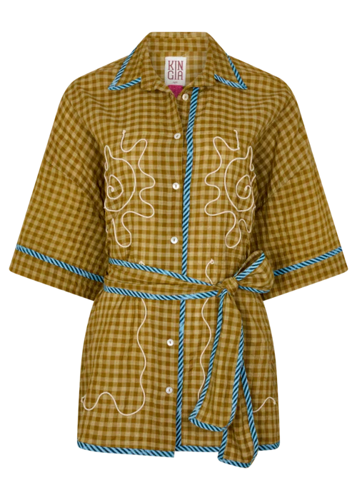 Kinga Csilla Hulia Check Token Shirt