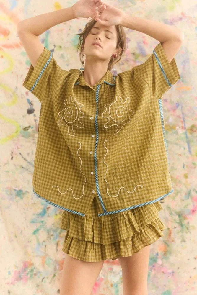 Kinga Csilla Hulia Check Token Shirt