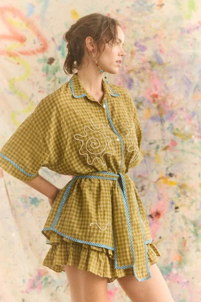 Kinga Csilla Hulia Check Token Shirt