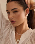 Murkani Cosmic Love Medium Earring with Pearl Silver