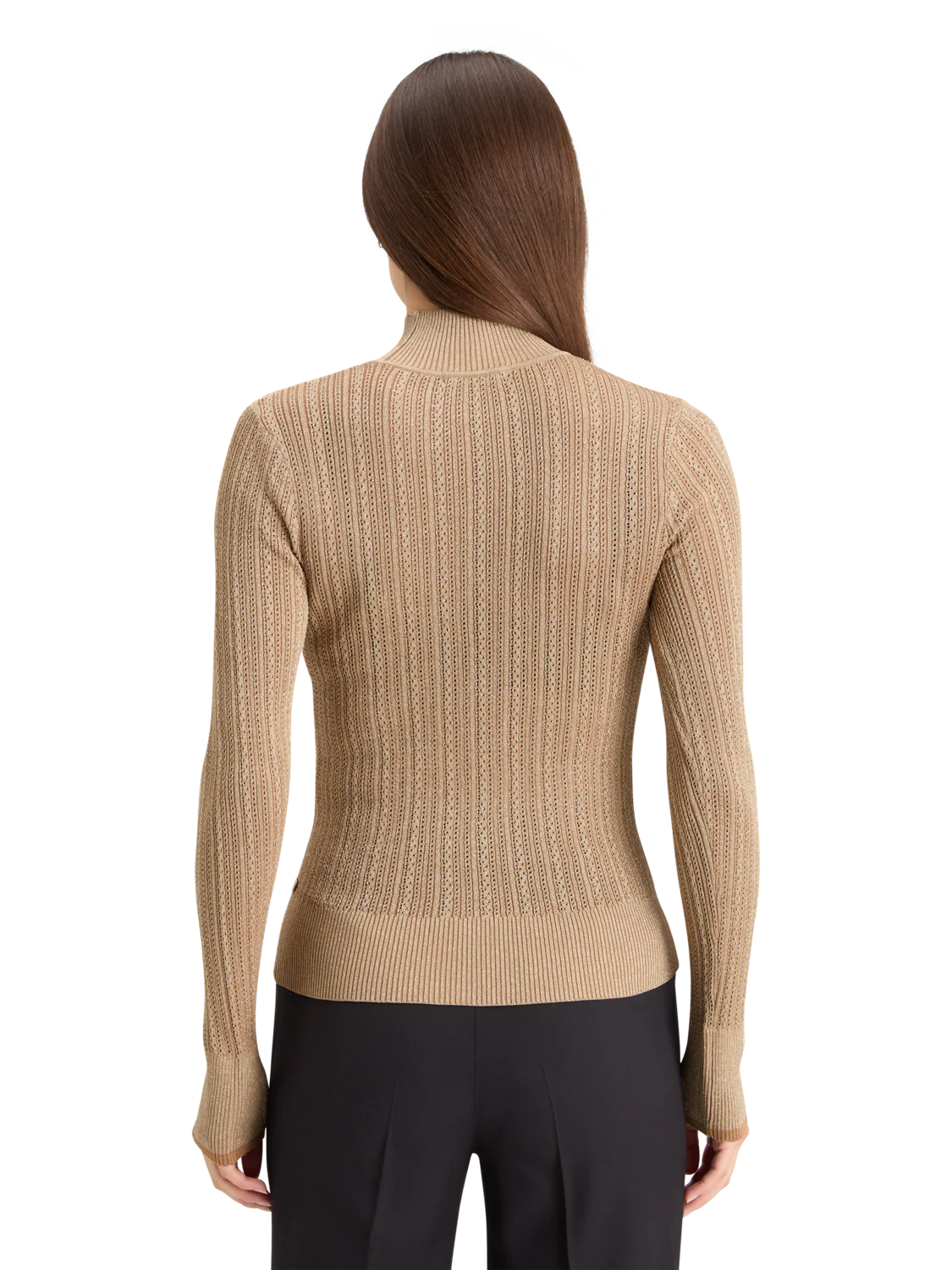 Scotch and Soda Metallic Pointelle Fitted Gold