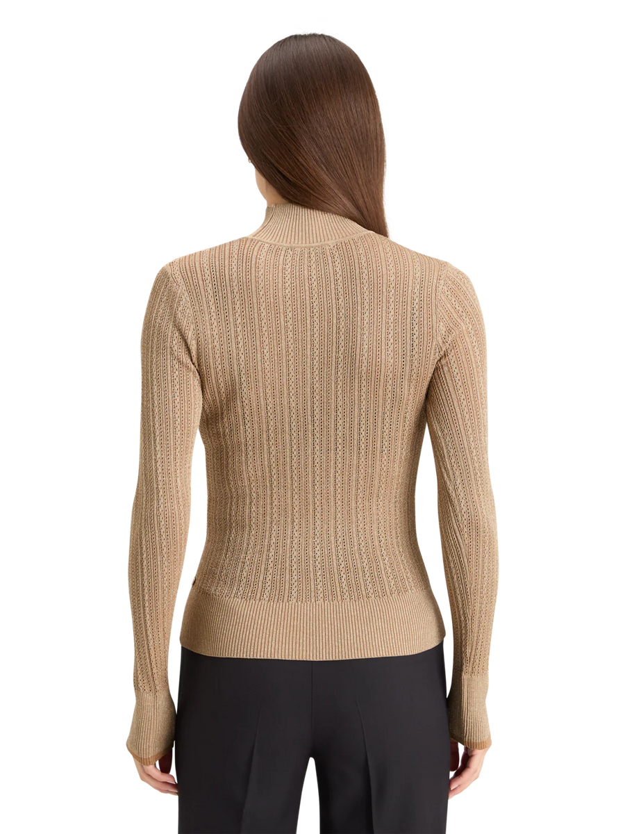 Scotch and Soda Metallic Pointelle Fitted Gold