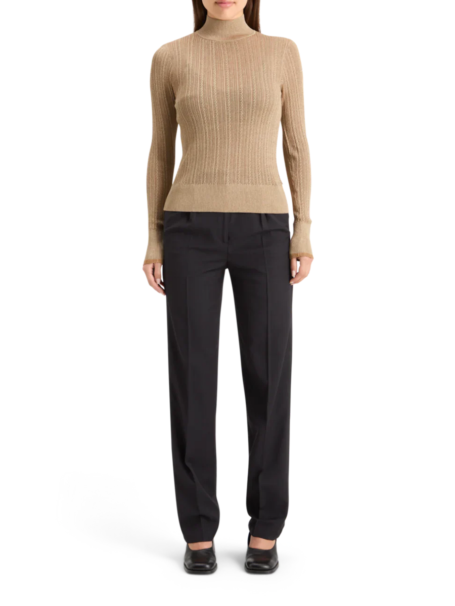 Scotch and Soda Metallic Pointelle Fitted Gold