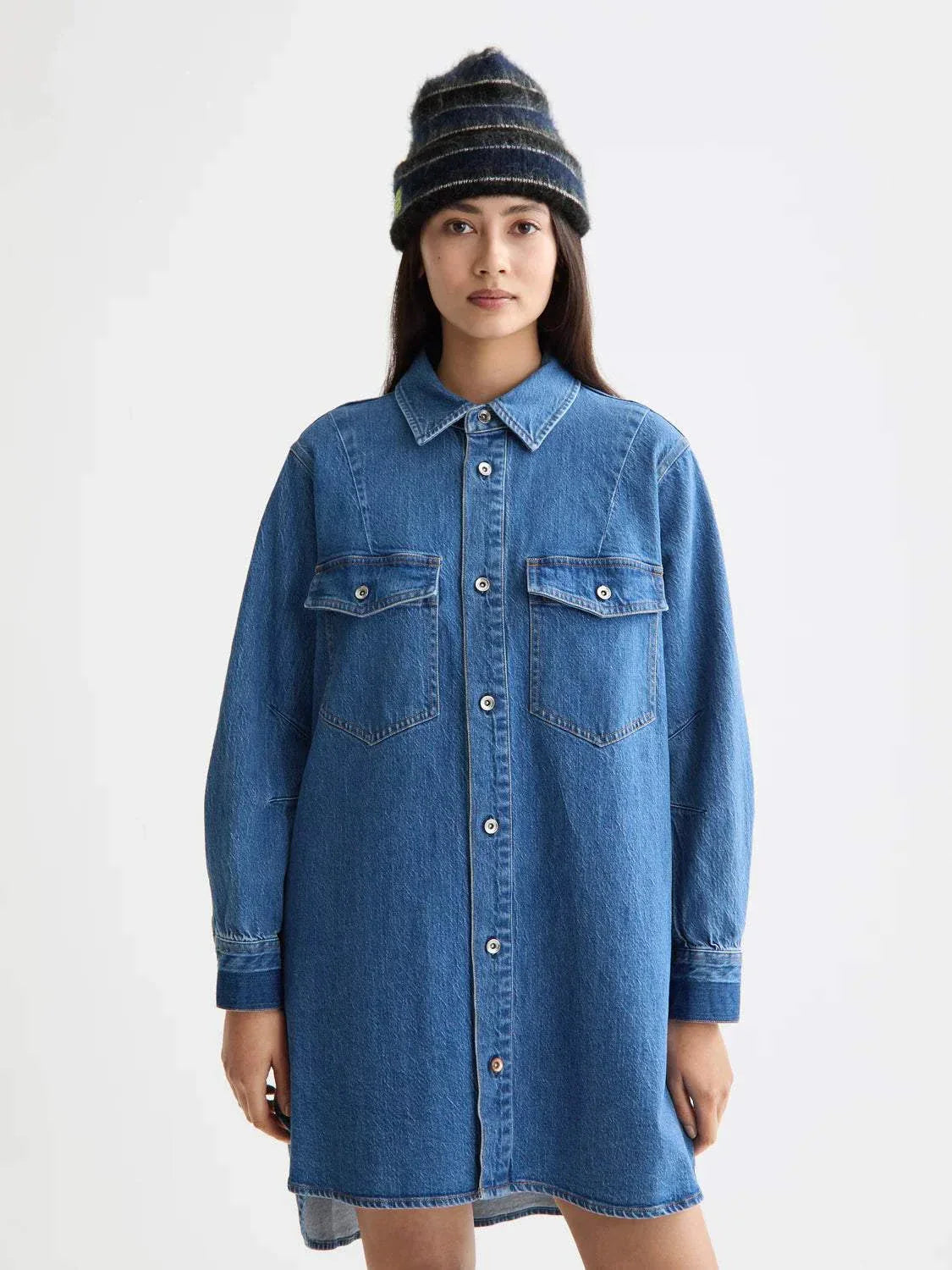 Scotch and Soda Denim Mini Shirtdress