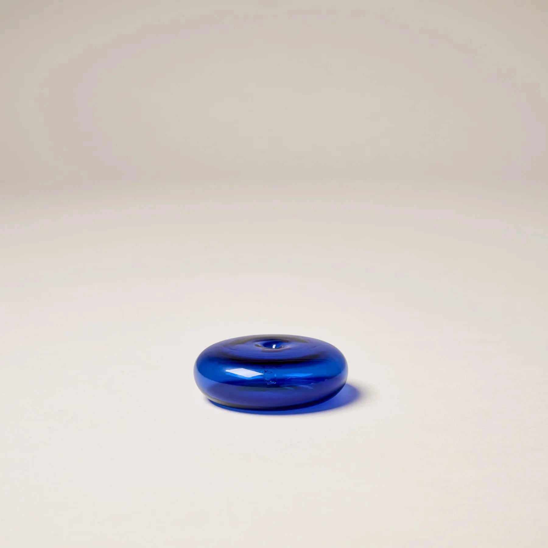 Gentle Habits Glass Vessel Incense Holder Cobalt