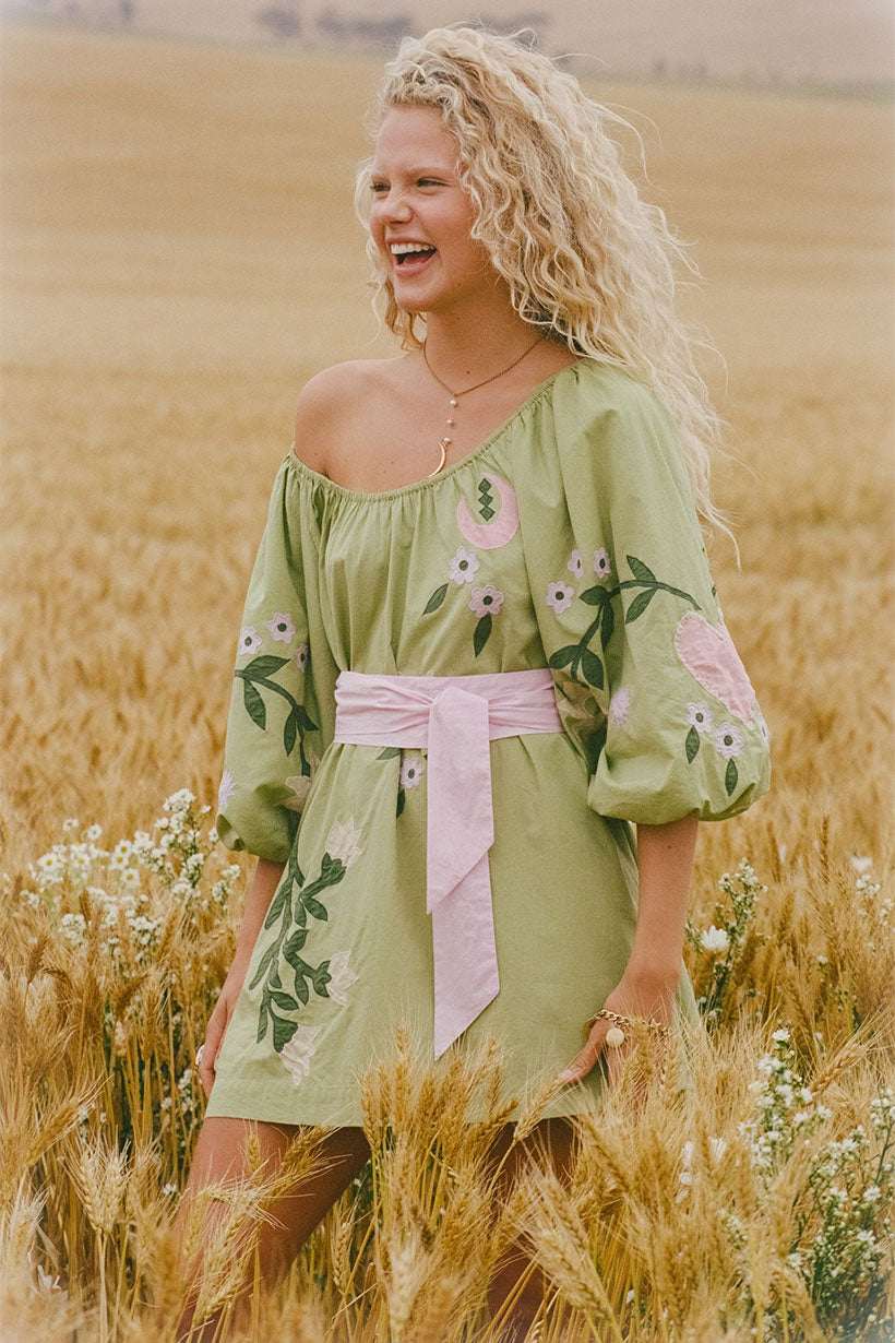 Spell Wonderland Dress Lime Essence