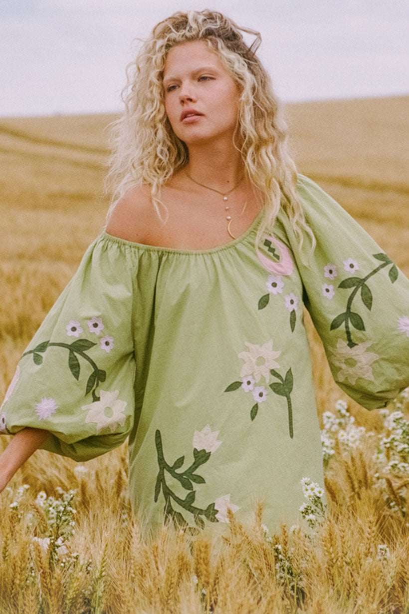 Spell Wonderland Dress Lime Essence