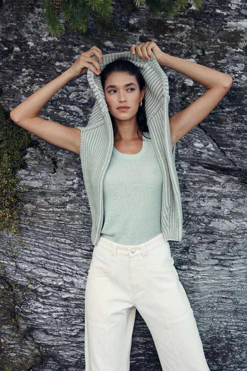 Rowie Hubert Knit Tank Sage