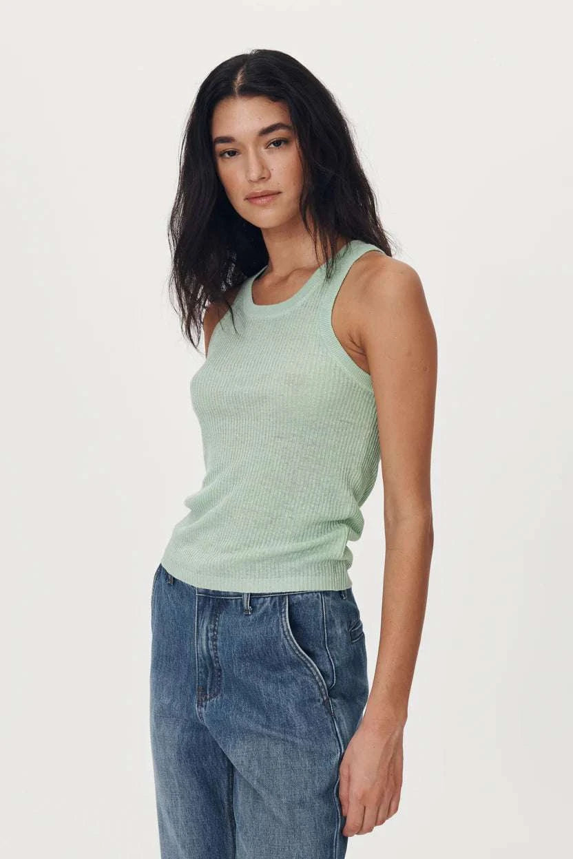 Rowie Hubert Knit Tank Sage