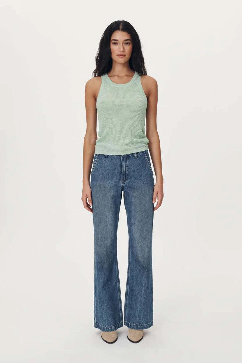 Rowie Hubert Knit Tank Sage