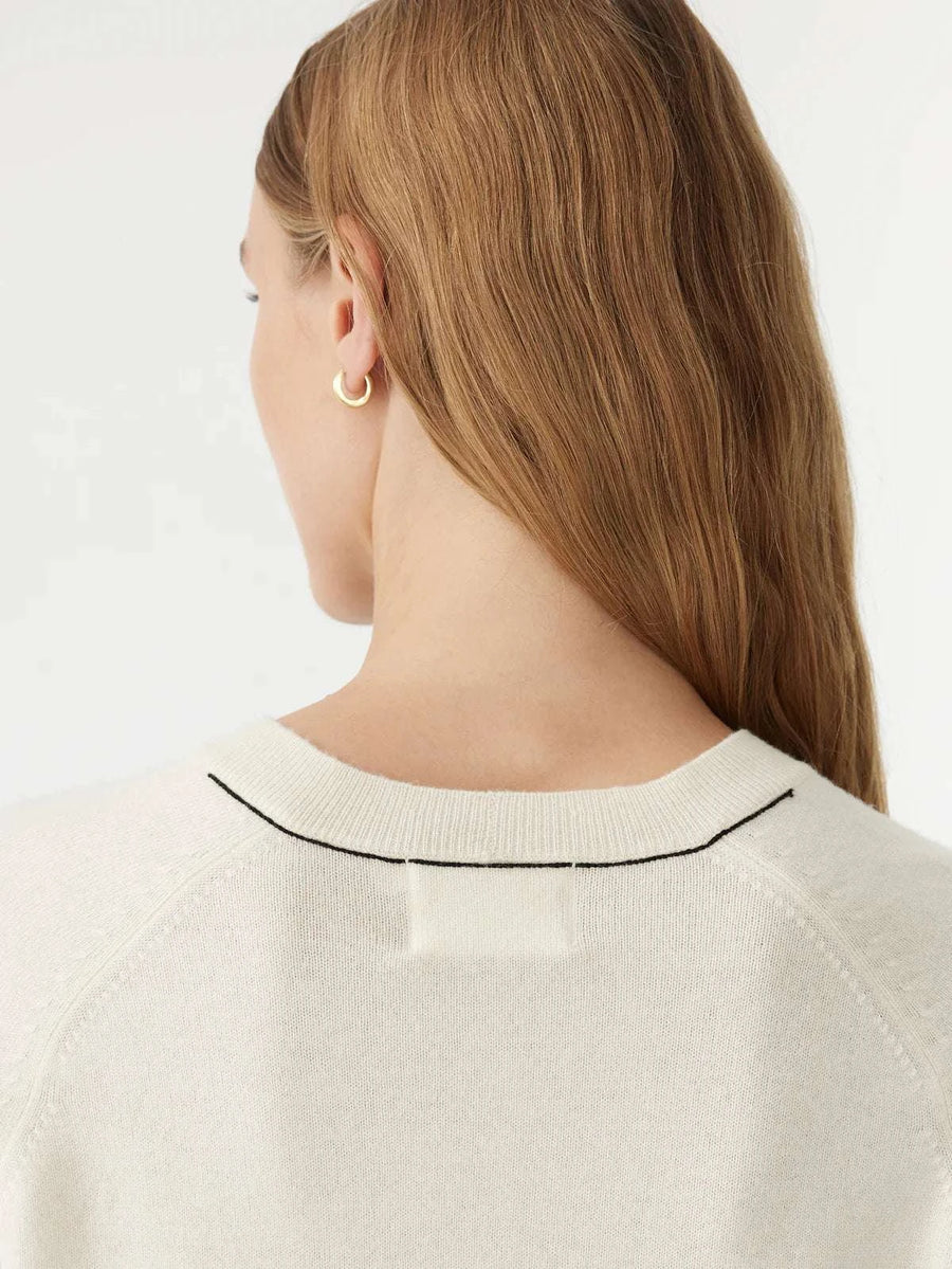 Bassike Wool Cashmere T/Shirt Knit Winter White.