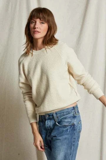 PerfectWhiteTee Ziggy Inside Out Fleece Shrunken Crew Sugar
