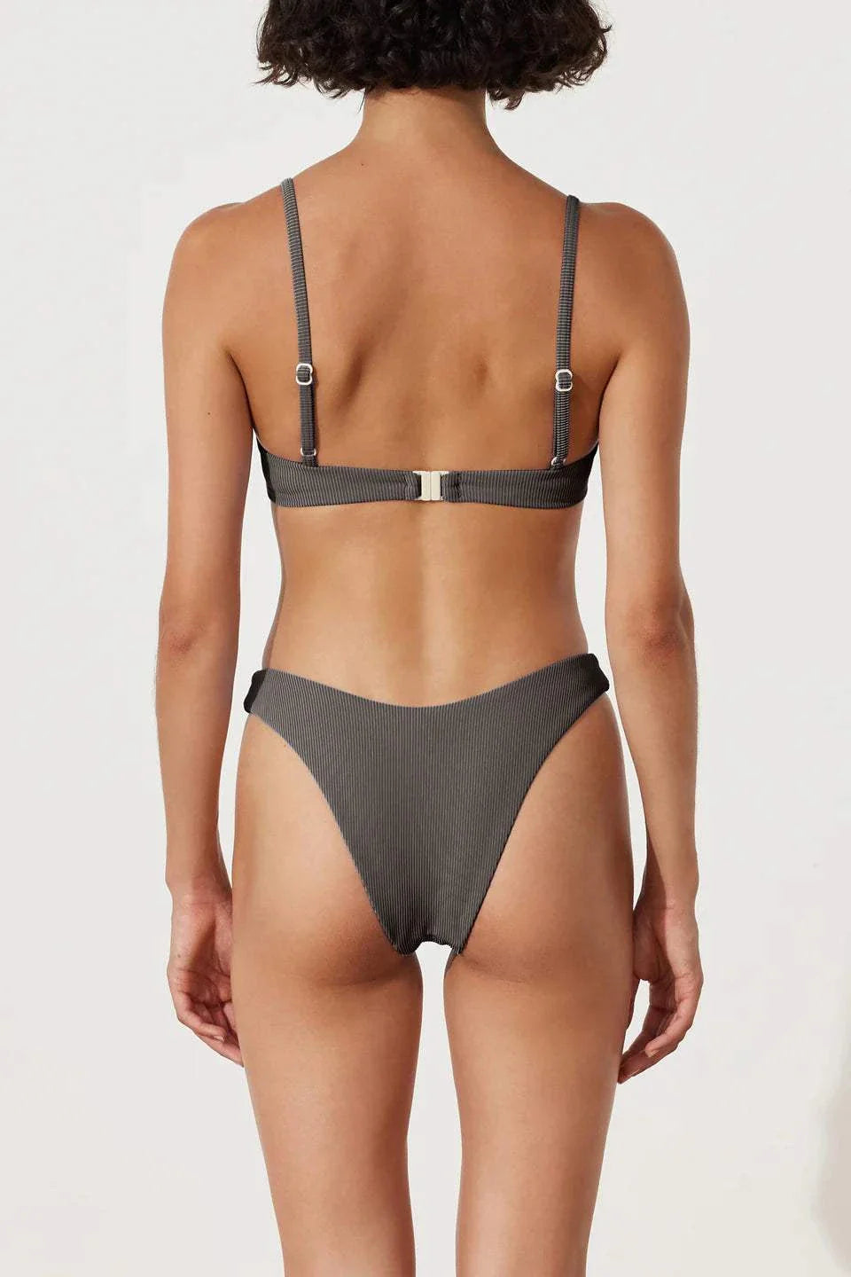Zulu and Zephyr Charcoal Stripe Curve Brief