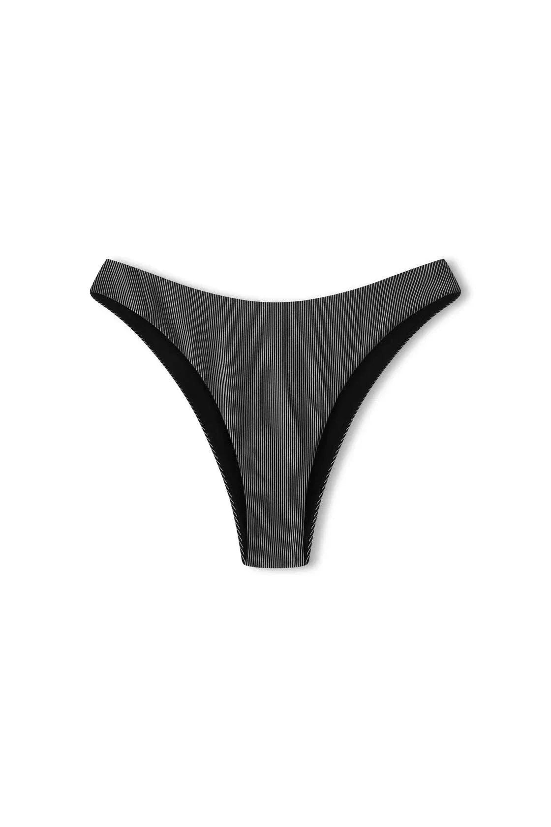 Zulu and Zephyr Charcoal Stripe Curve Brief