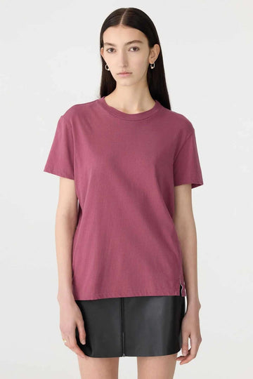 Bassike Classic T Shirt Faded Plum
