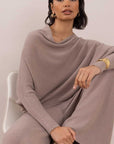 Charli Natalie Asymmetrical Sweater Smoke