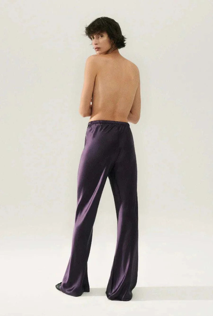 Silk Laundry Bias Cut Pants Blackberry
