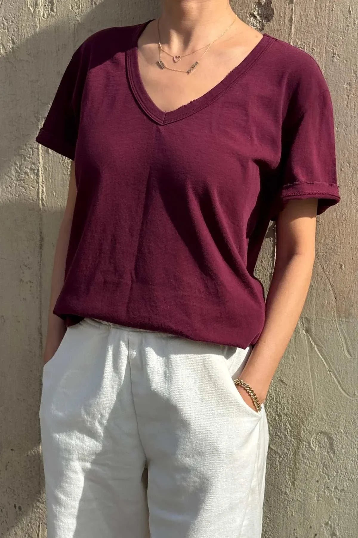 Le Bon Shoppe La Vie Tee Maroon