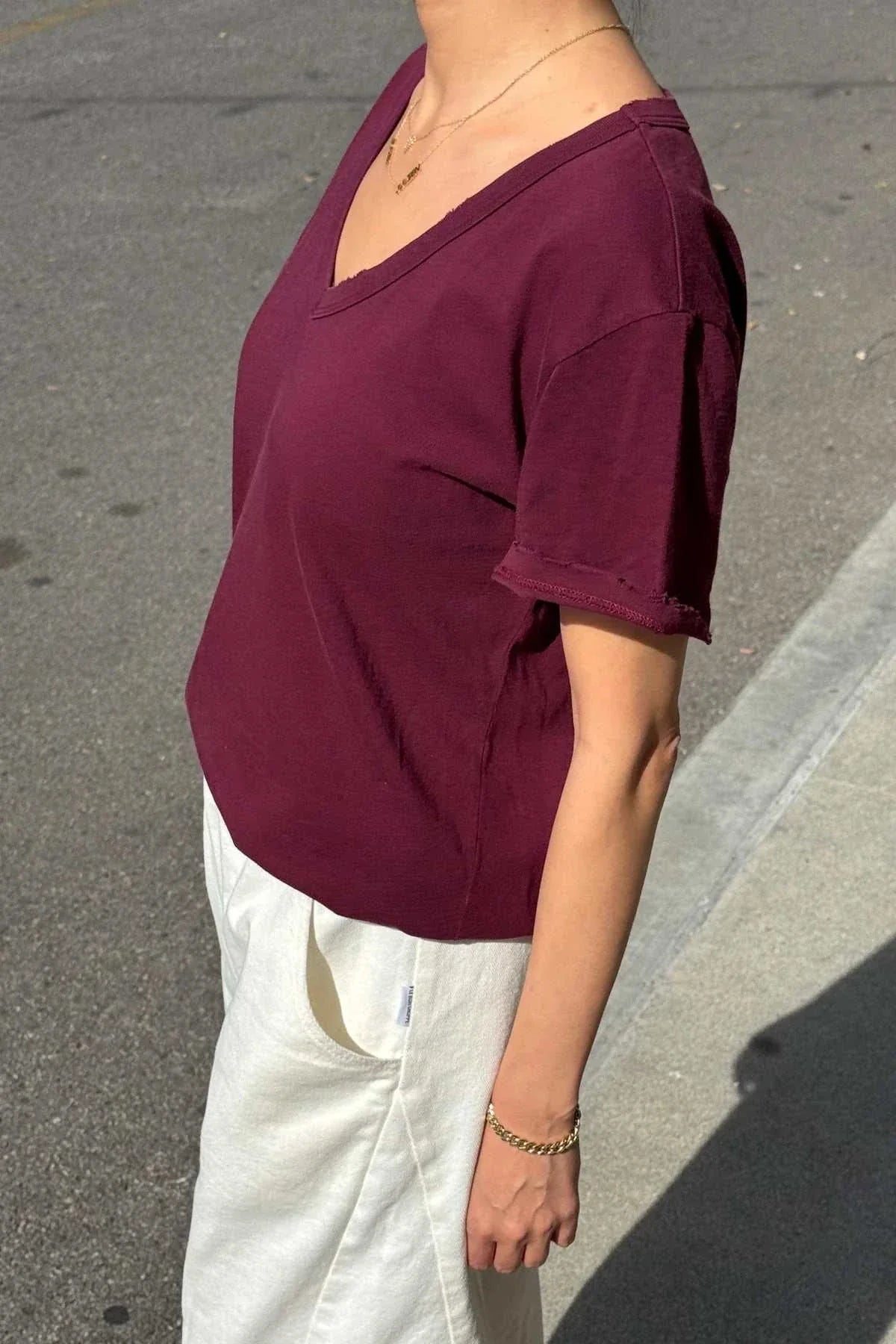 Le Bon Shoppe La Vie Tee Maroon