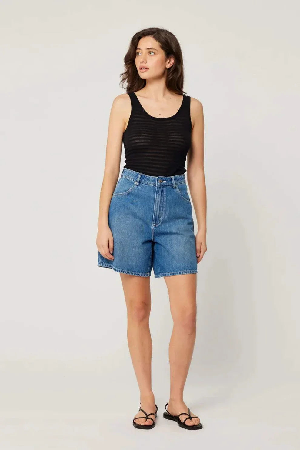 Rollas Super Mirage True Blue Short Mid Vintage Indigo