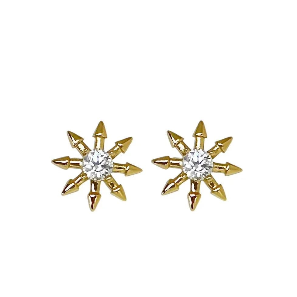 Gold Sister Solar Gold Stud Earrings