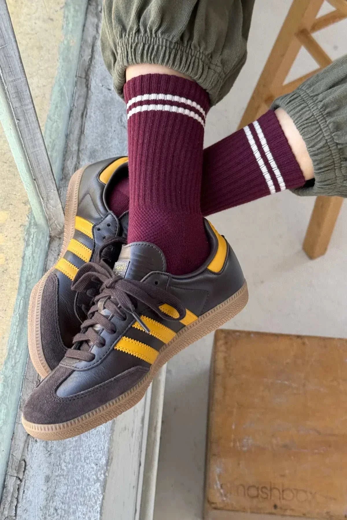 Le Bon Shoppe Girlfriend Socks Maroon