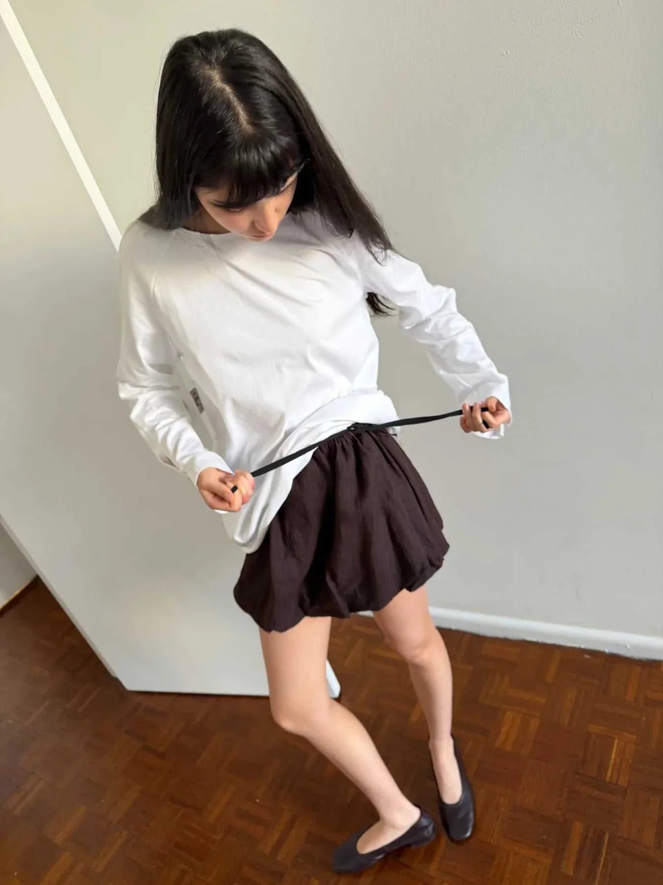 Deiji Studios Bubble Top Brown Black Stripe