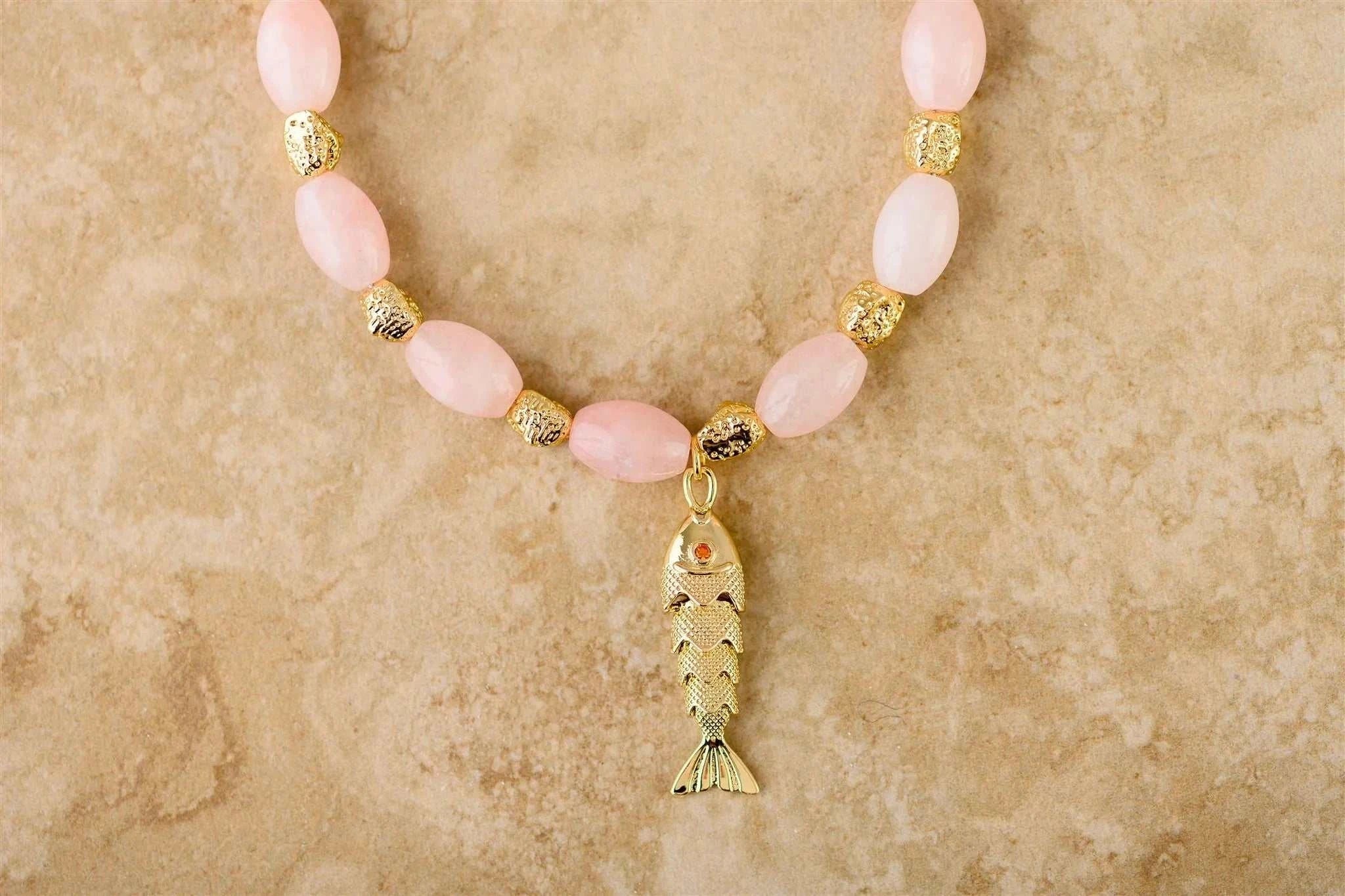 Indigo and Wolfe Goia Rose Necklace