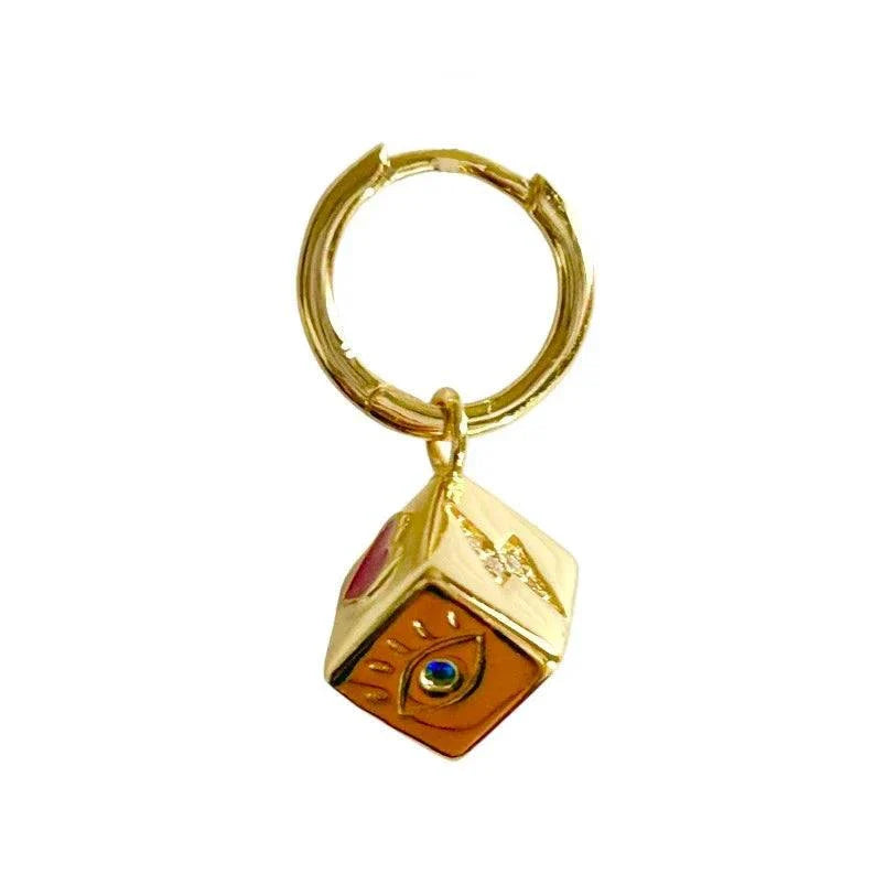 Gold Sister Player Earring