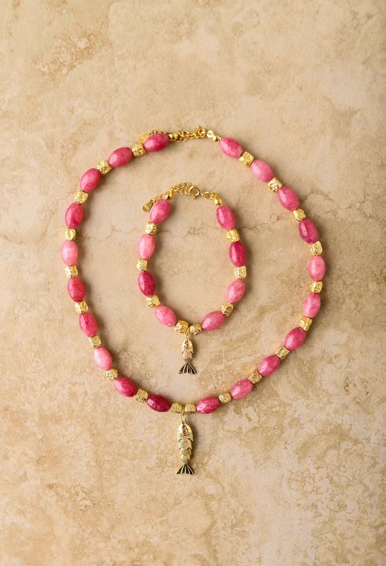 Indigo and Wolfe Goia Pink Necklace