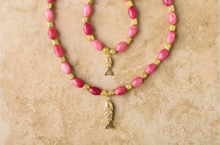 Indigo and Wolfe Goia Pink Necklace