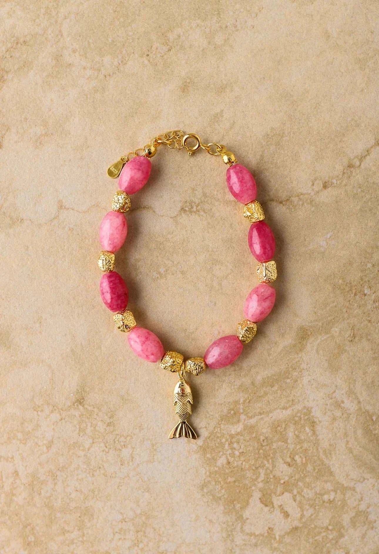Indigo and Wolfe Goia Pink Bracelet