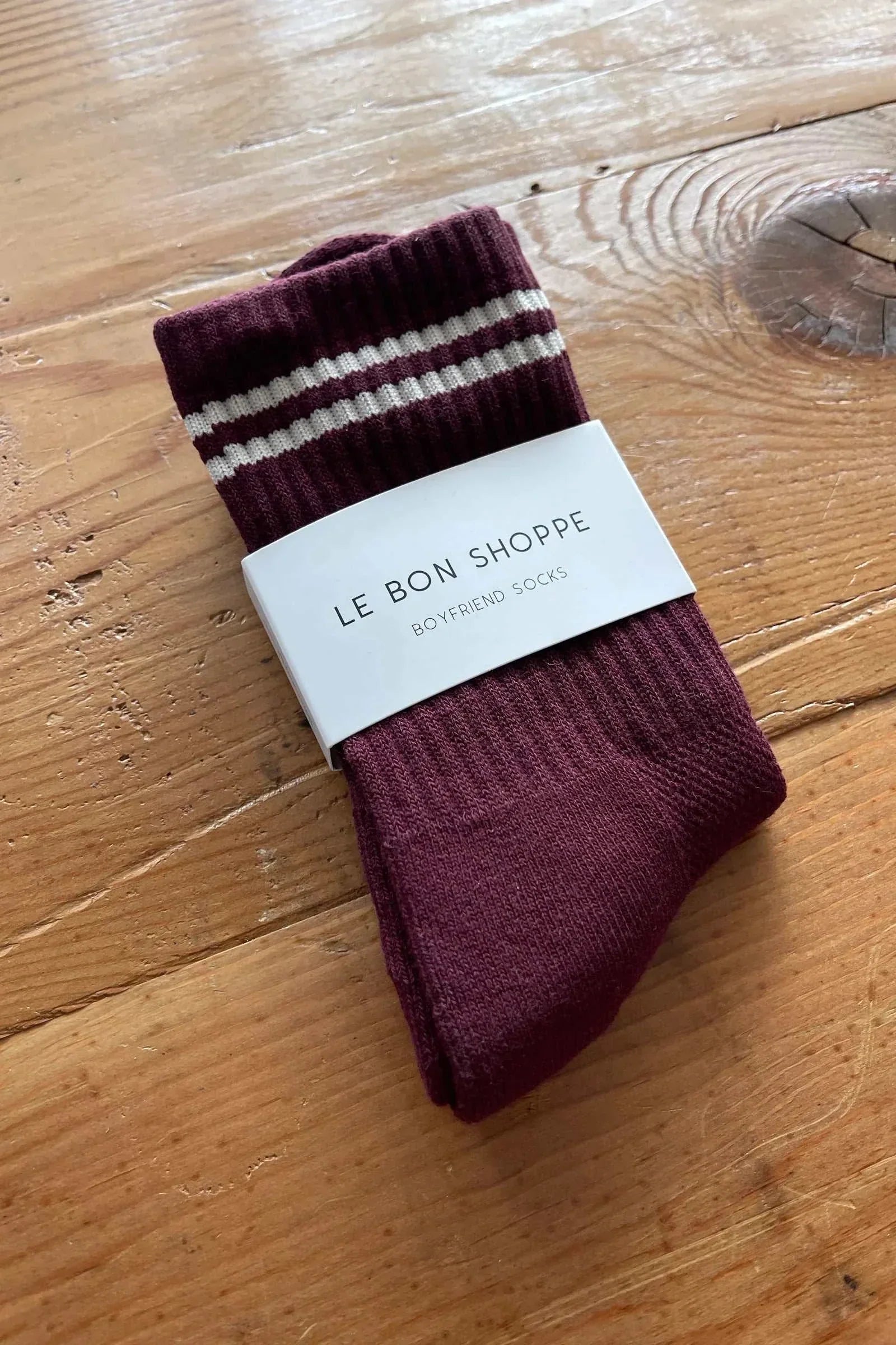 Le Bon Shoppe Girlfriend Socks Maroon