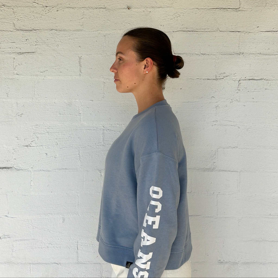 Oolah Southley Cropped Sweatshirt Blue