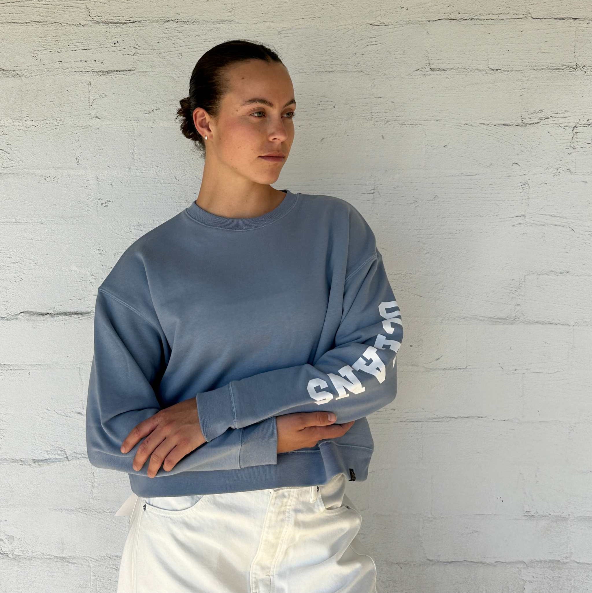 Oolah Southley Cropped Sweatshirt Blue