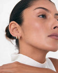 De Sur Triple Pavé Earrings Gold