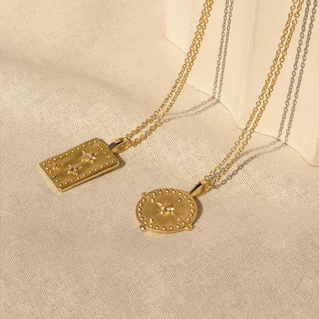 Murkani Rectangle Necklace Gold 18k
