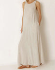 Indi and Cold Sleeveless Maxi Dress 119 Lino
