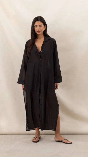 Charli Izzy Long Shirt Black