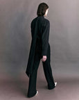 Courtney Zheng Jacques Tie Back Poplin Shirt Black