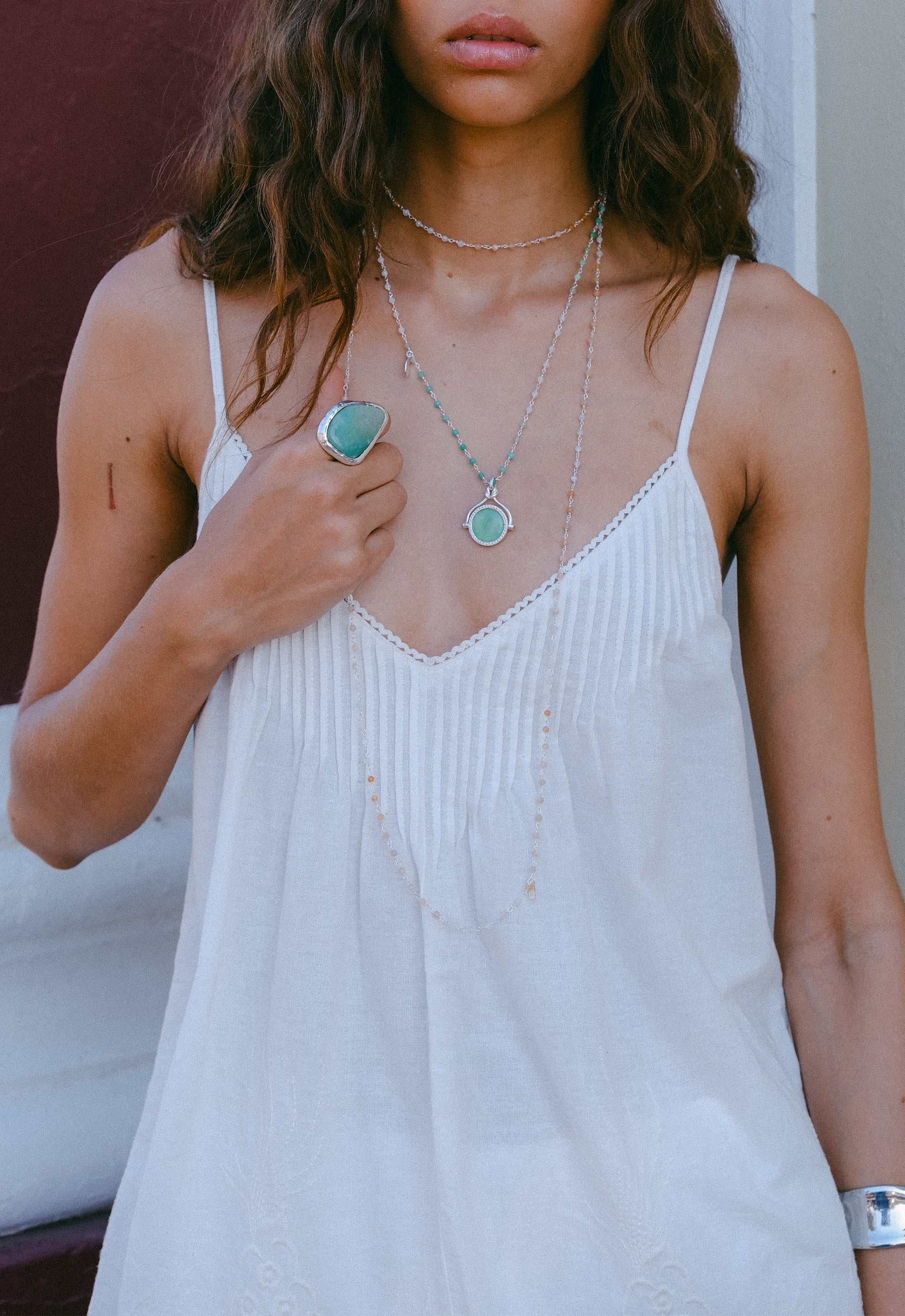 Spell Kala Handkerchief Cami White Lily